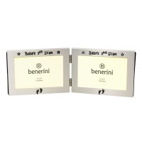 Babys 1st & 2nd Scan Picture  - Twin Folding Photo Frame - 5 x 3.5" (13 x 9 cm) 